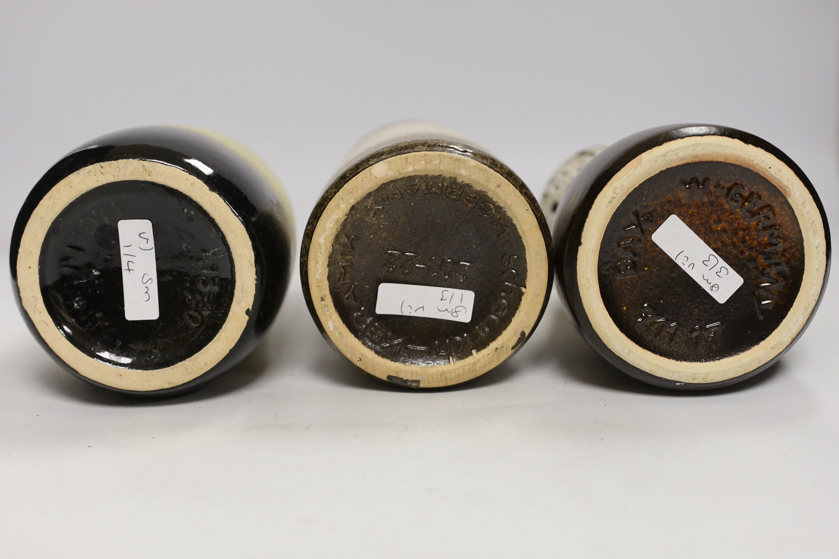 Six West German pottery vessels - Scheurich and others, tallest 22cm